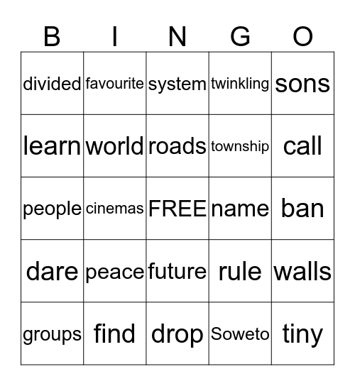 "I AM A READERLYMPIAN!" Bingo Card
