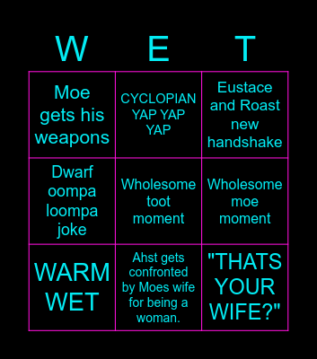 Moe´s oneshot "Red Star Wars" Bingo Card