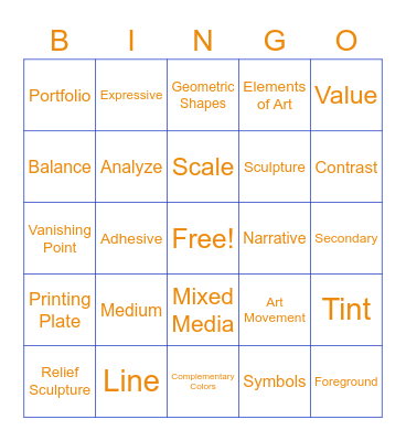 CS+S Bingo Card