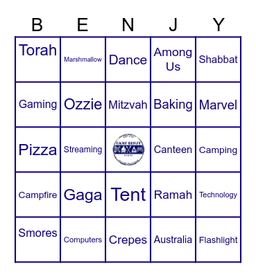 Camp Benjy - Color Wars Bingo Card