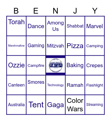 Camp Benjy - Color Wars Bingo Card