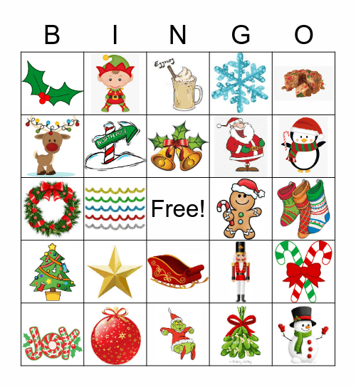 Holiday Bingo Card
