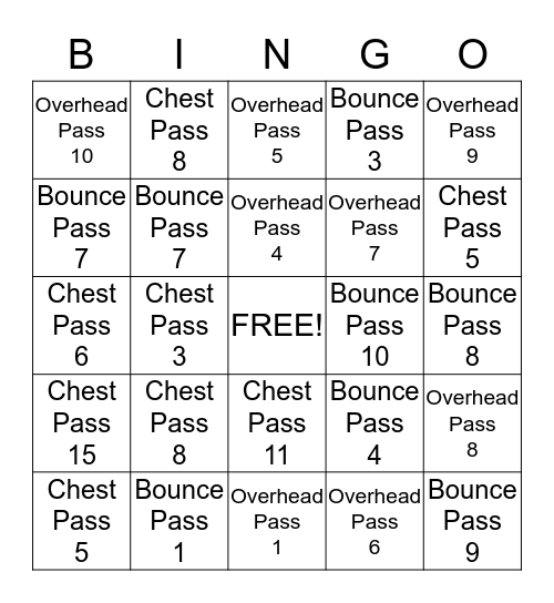 Passing Bingo Card 2 Bingo Card