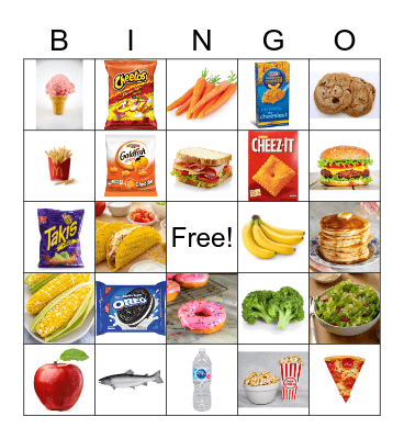 CCI Food Bingo Card