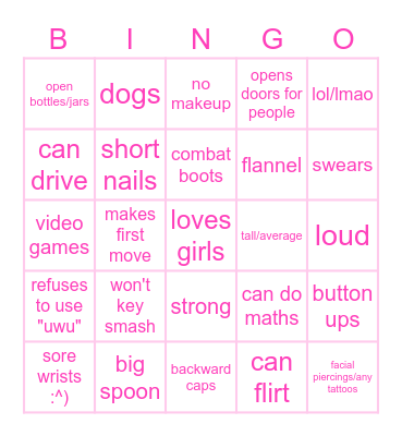 top bingo Card