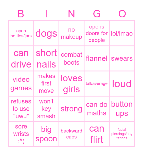 top bingo Card