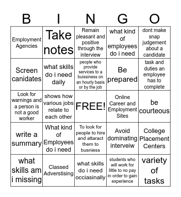 Card 2  Bingo Card