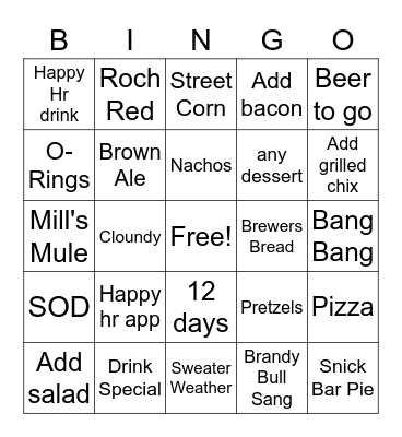 BINGO Card
