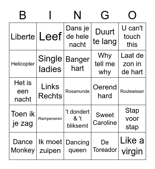 Kampenellies Bingo Card