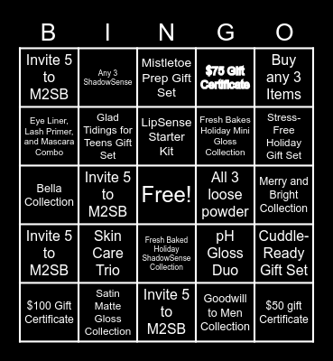 Blacked Out Friday Bingo Card