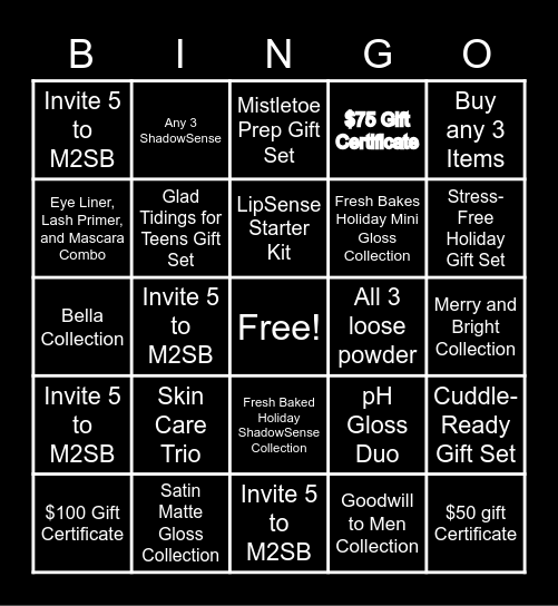 Blacked Out Friday Bingo Card