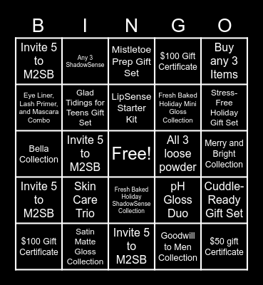 Blacked Out Friday Bingo Card