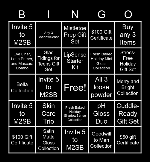 Blacked Out Friday Bingo Card