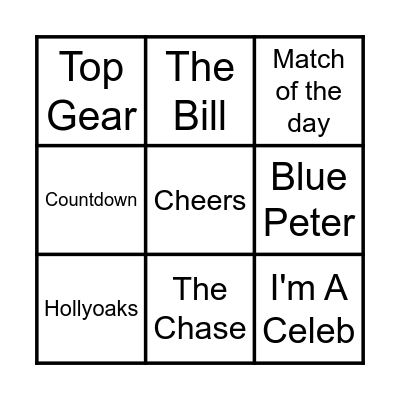 #Craigsquiz Bingo Card
