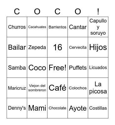 CUMPLE MAMI Bingo Card
