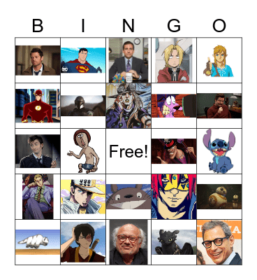 Characters i like Bingo Card