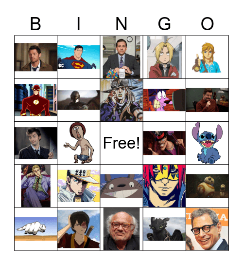 Characters i like Bingo Card