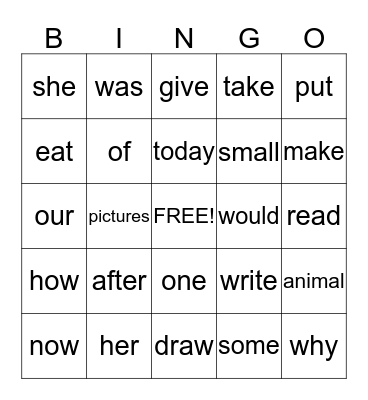 Lesson  7-10 Bingo Card