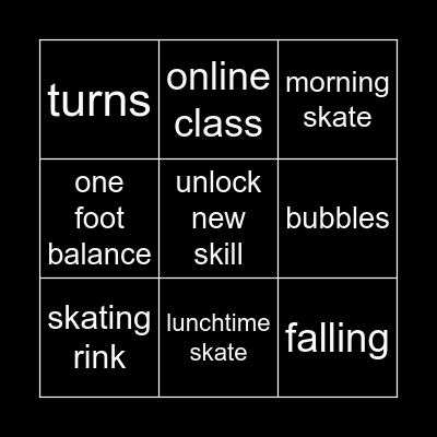 November Skate Bingo Card