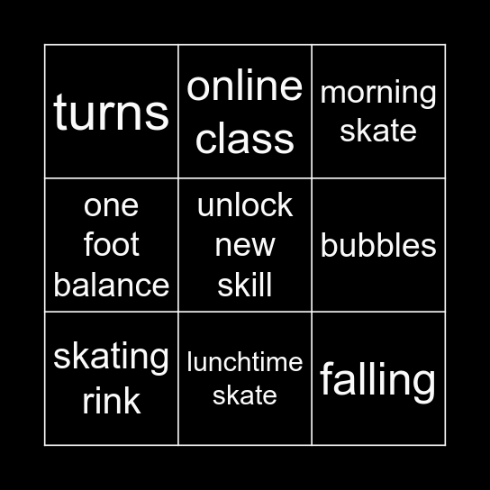 November Skate Bingo Card