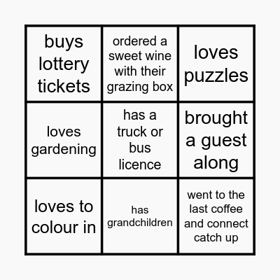 Find someone who... Bingo Card