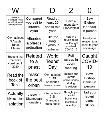 World Teens's Day Bingo Card