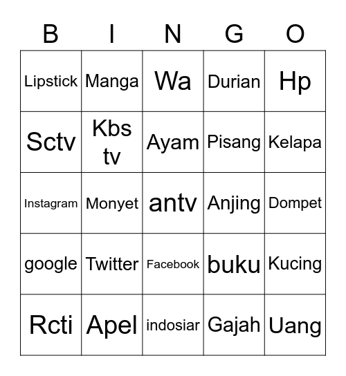 Bitha <3 Bingo Card