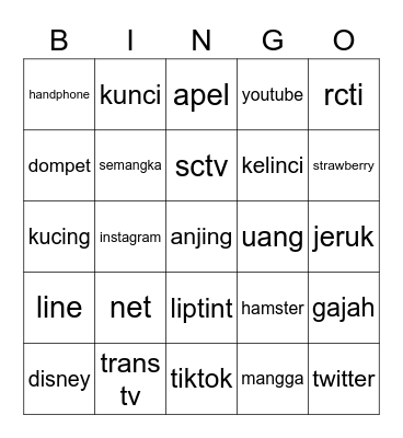 svajone karensja Bingo Card