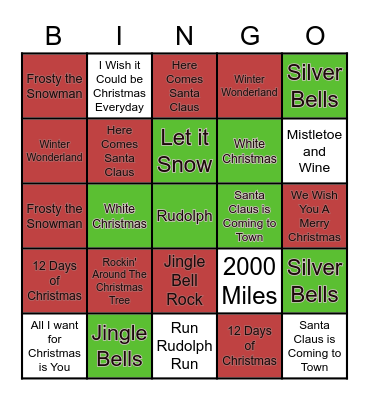 Christmas Bingo Card