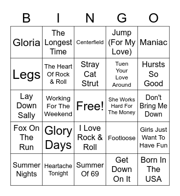 Whistle Misc. Hits #4 Bingo Card