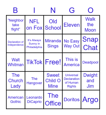 BWA Staff BINGO: November Bingo Card