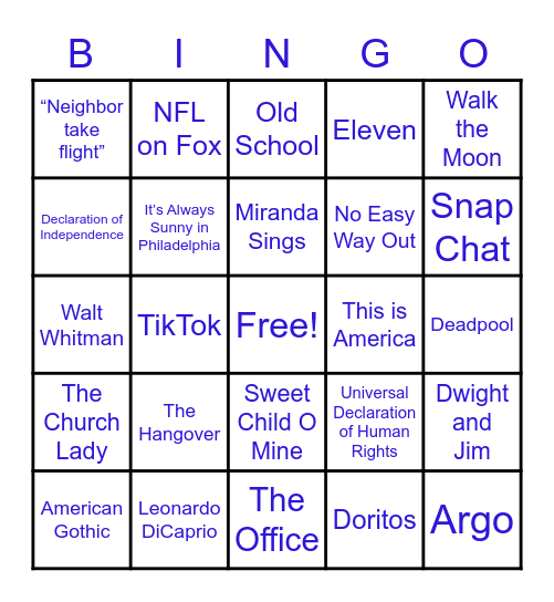 BWA Staff BINGO: November Bingo Card