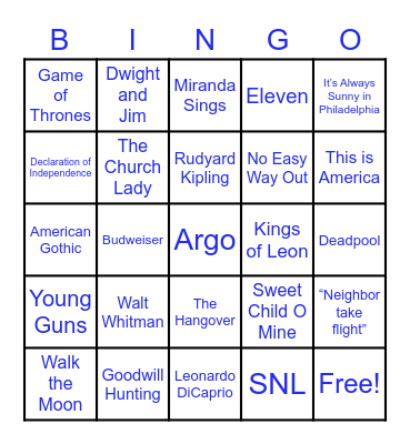 BWA Staff BINGO: November Bingo Card