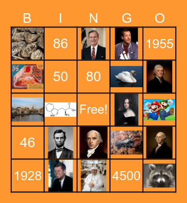 Thanksgiving 2020 Bingo Card