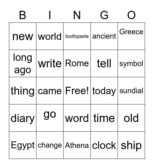 CHANGE HAPPENS Bingo Card