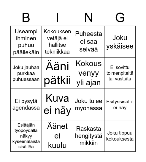 VPK-teams Bingo Card