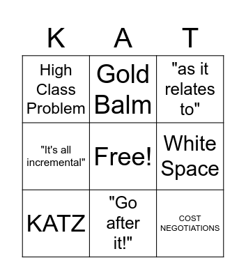 KATE BINGO Card