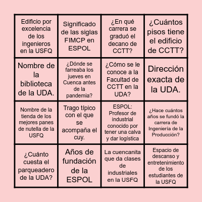 BINGO Card