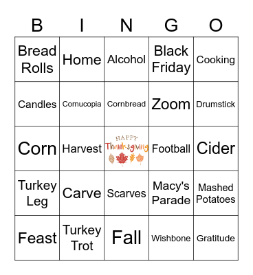 AMERIT Thanksgiving Bingo Card