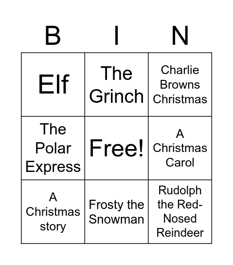 2020 Holiday Party Bingo Card