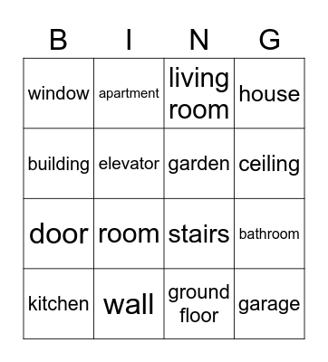 Las viviendas Bingo Card