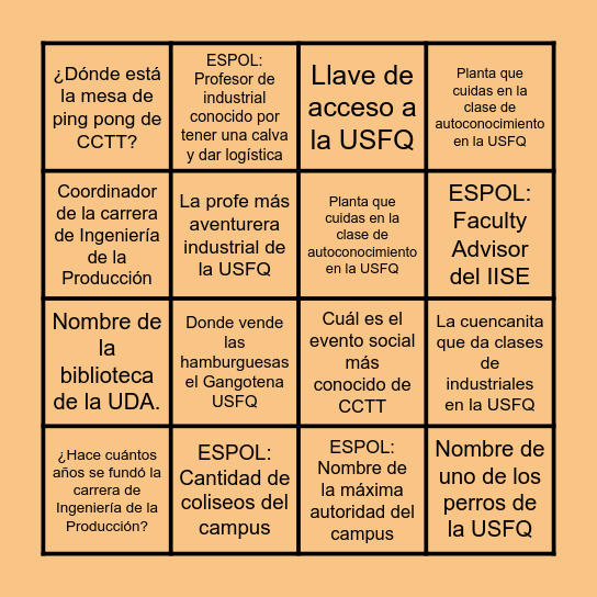 BINGO Card