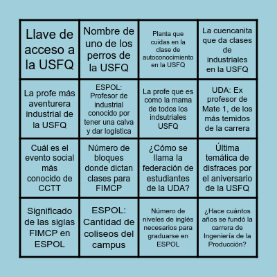 BINGO Card