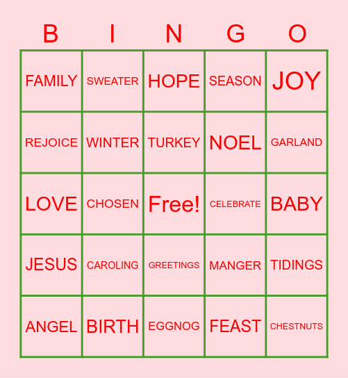 WOMEN'S HOLIDAY GATHERING Bingo Card