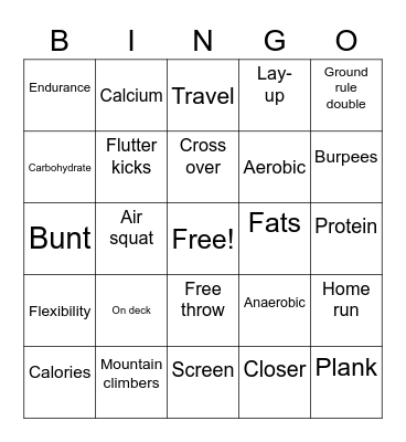 COACH STEELE'S Bingo Card