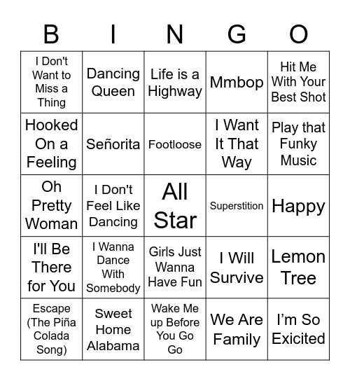 MUSIK BINGO Card