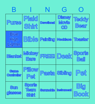 Girl Scouts Bingo Card