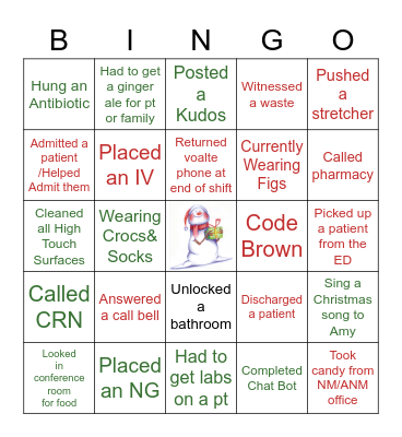 8 South Christmas Bingo Card