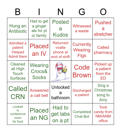 8 South Christmas Bingo Card