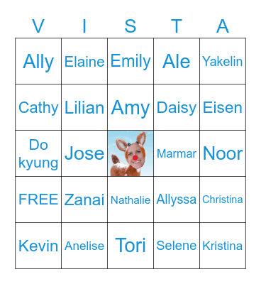 VISTA Bingo! Bingo Card